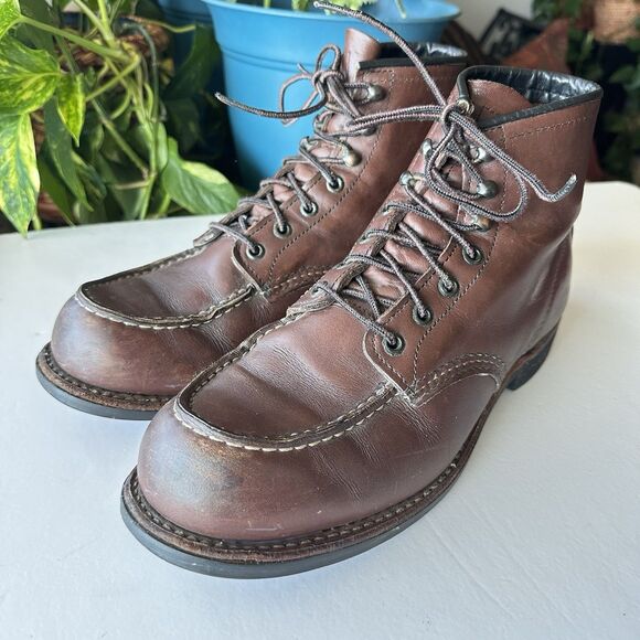 Red Wing 2954 Men\'s 10 D Brown Copper Moc Toe Amber Portage Heritage Work Boots main image 12
